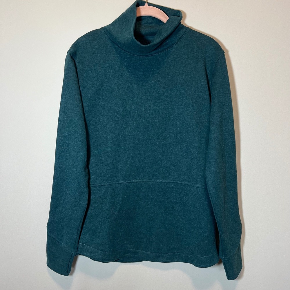 Wild Rye Tallac Turtleneck Jade Green Fleece Mid-Layer Thumbholes Women's 4 NWT